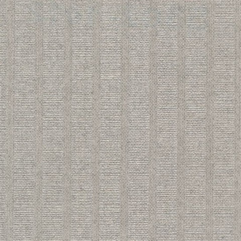 Ornette Dark Taupe Vertical Stripe Linen Commercial Wallpaper