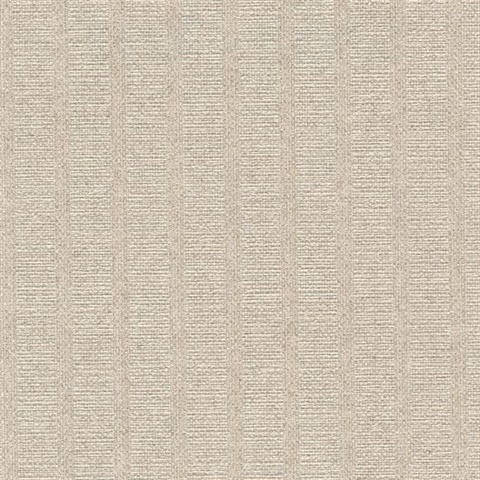 Ornette Light Beige Vertical Stripe Linen Commercial Wallpaper