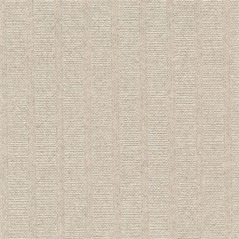 Ornette Light Beige Vertical Stripe Linen Commercial Wallpaper