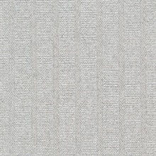 Ornette Light Grey Vertical Stripe Linen Commercial Wallpaper