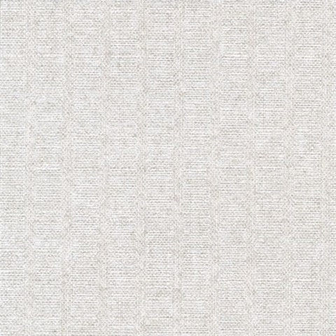 Ornette Off White Vertical Stripe Linen Commercial Wallpaper