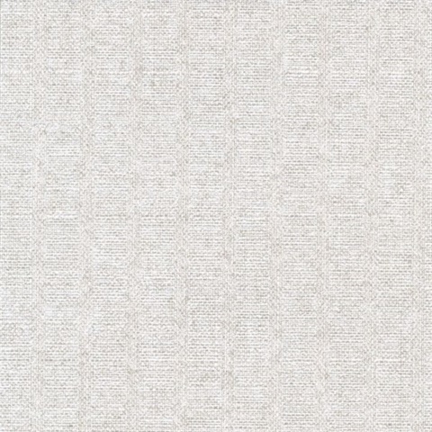 Ornette Off White Vertical Stripe Linen Commercial Wallpaper