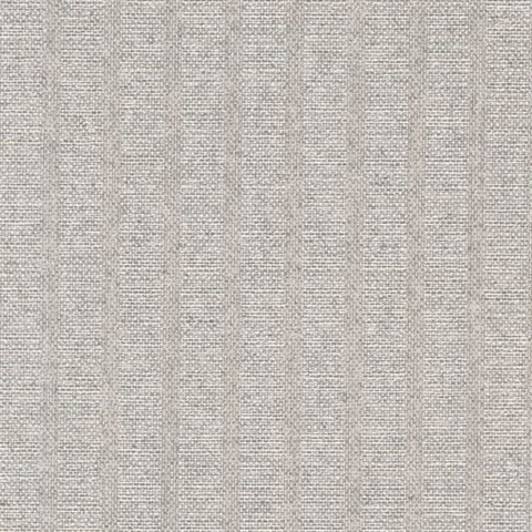 Ornette Taupe Vertical Stripe Linen Commercial Wallpaper
