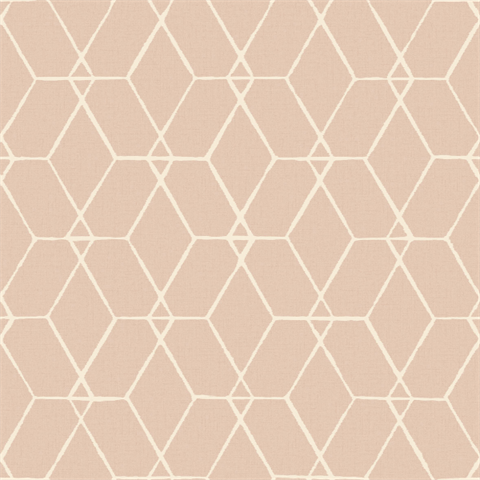 Osterlen Light Pink Trellis Wallpaper