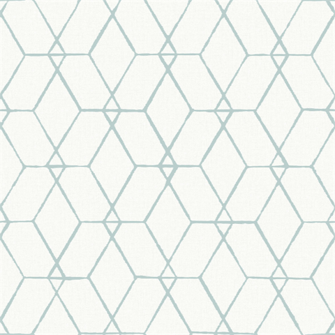 Osterlen Teal Trellis Wallpaper