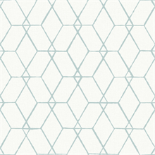 Osterlen Teal Trellis Wallpaper