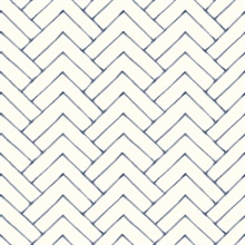 Oswin Navy Tiered Herringbone Wallpaper