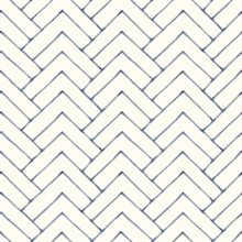 Oswin Navy Tiered Herringbone Wallpaper