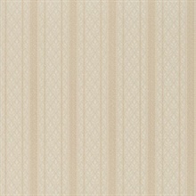 Ottavia Cream Brocade Stripe Wallpaper