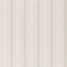 Ottavia White Brocade Stripe Wallpaper