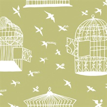Our Adventure is about to Begin - Afternoon Green colourway wallpaper