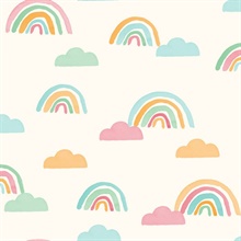 Over The Rainbow Multicolor Painted Skies Wallpaper