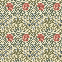 Oxford Union Green Floral Vines Wallpaper