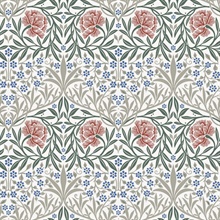 Oxford Union Pink Floral Vines Wallpaper
