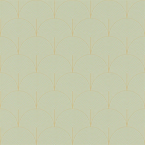 Oxxon Gold Art Deco Arches Wallpaper