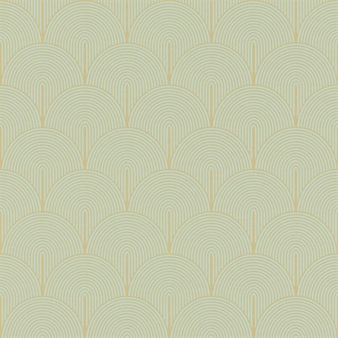 Oxxon Gold Art Deco Arches Wallpaper