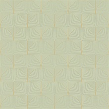 Oxxon Gold Art Deco Arches Wallpaper