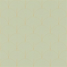 Oxxon Gold Art Deco Arches Wallpaper