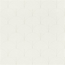 Oxxon White Art Deco Arches Wallpaper