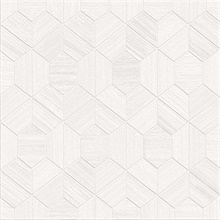 Oyster Hexagon Linen Textured Wallpaper