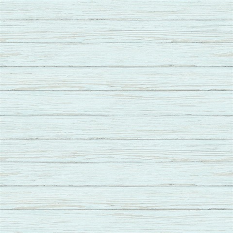 Ozma Aqua Horizontal Textured Wood Plank Wallpaper