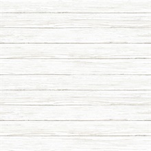 Ozma White Horizontal Textured Wood Plank Wallpaper