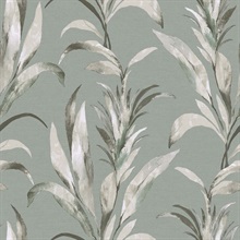 Padma Morning Surf Vertical Leaf Wallpaper