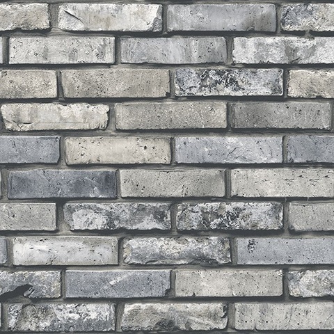 Brick  Grey  Wallpaper  Home Decor  The Home Depot