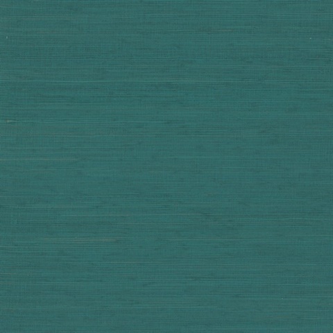 Painted Hemp Peacock Wallpaper
