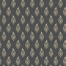 Paisley Black Wallpaper