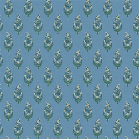 Paisley Blue Wallpaper