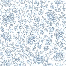 Paisley Paisley Trail Blue Bell Peel and Stick Wallpaper