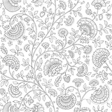 Paisley Paisley Trail Slate Grey Peel and Stick Wallpaper