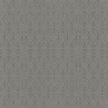 Paititi Dark Taupe Diamond Geometric Trellis Wallpaper