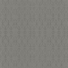 Paititi Dark Taupe Diamond Geometric Trellis Wallpaper