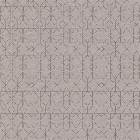 Paititi Silver Diamond Geometric Trellis Wallpaper