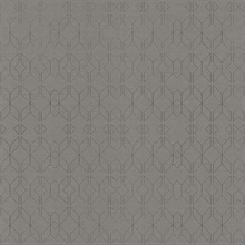 Paititi Sterling Geometric Trellis Metallic Wallpaper