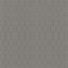 Paititi Sterling Geometric Trellis Metallic Wallpaper