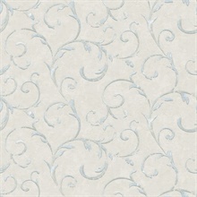 Grey Palazzo Scroll Wallpaper