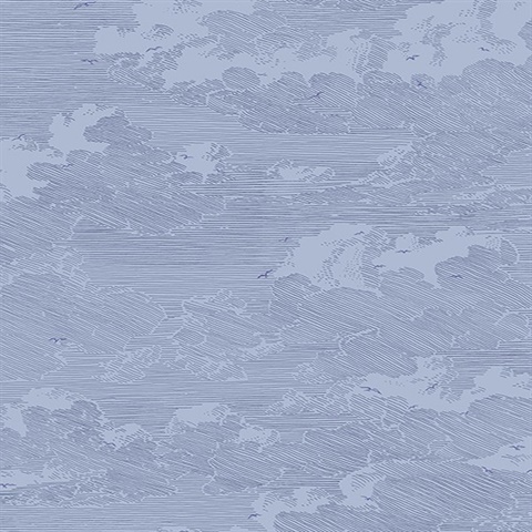 Palila Navy Cloud Wallpaper