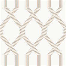 Palisade Coral Geometric Diamond Wallpaper