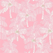 Palm Beach Botanical Flamingo Peel and Stick Wallpaper