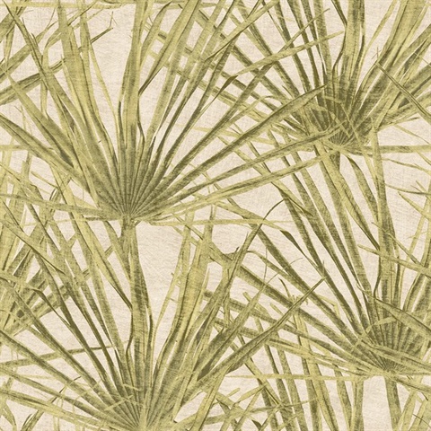 Palm Dusty Yellow Wallpaper