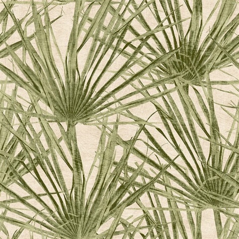 Palm Turtle Green Wallpaper