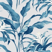 Palma Blue Lagoon & Grey Peel and Stick Wallpaper