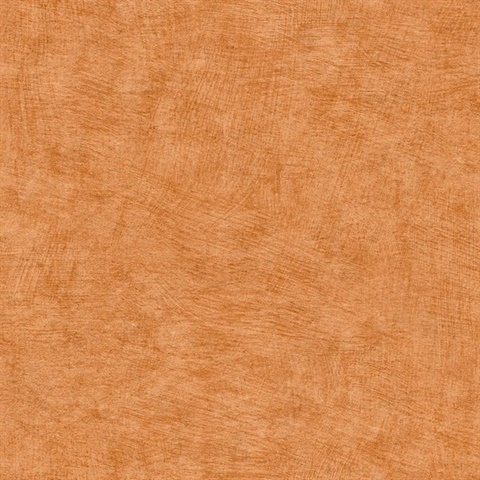 Pampas Plain Brushed Texture Apricot Orange Wallpaper