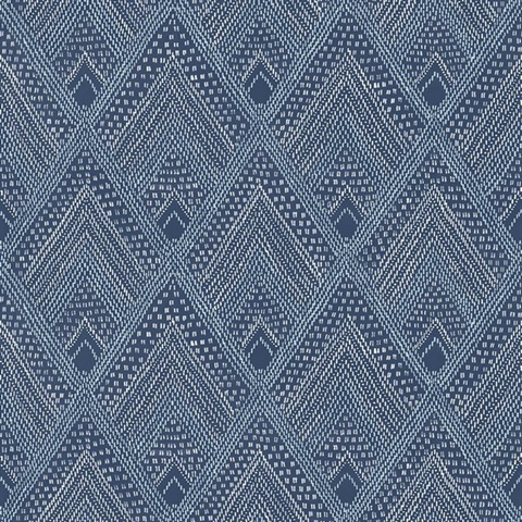 Panama Geometric Blue Wallpaper