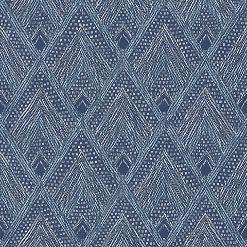 Panama Geometric Blue Wallpaper