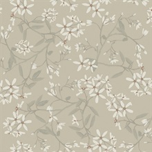 Paradis Grey Bouquet Toss Wallpaper