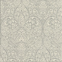 Cream &amp; Silver Metallic Foil Paradise Floral Wallpaper